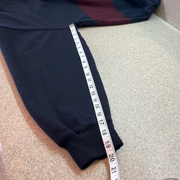 Paul Shark Yachting Men's XL Crew Neck Sweater Navy Blue Maroon Made in Italy - Picture 11 of 12